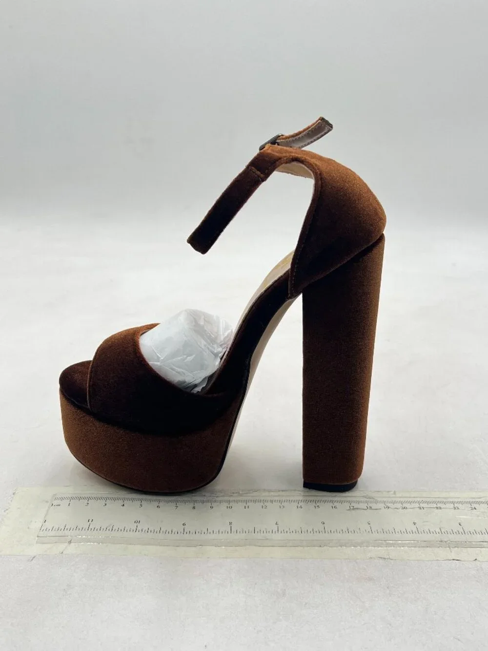 FSJ Brown Sexy Ankle Strap Platform Sandal Chunky High Heel Open Toe Summer Shoe